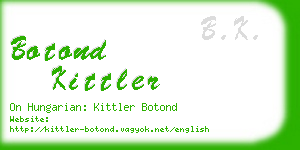 botond kittler business card